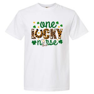 One Lucky Nurse Funny St Patricks Day Irish Nurses Shamrock Gift Garment-Dyed Heavyweight T-Shirt