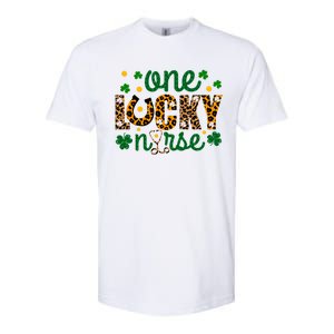 One Lucky Nurse Funny St Patricks Day Irish Nurses Shamrock Gift Softstyle CVC T-Shirt