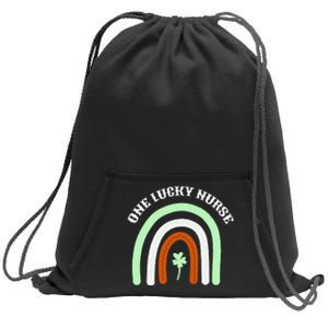 One Lucky Nurse Saint Patrick's Day Sweatshirt Cinch Pack Bag