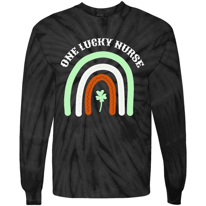 One Lucky Nurse Saint Patrick's Day Tie-Dye Long Sleeve Shirt