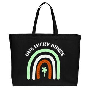 One Lucky Nurse Saint Patrick's Day Cotton Canvas Jumbo Tote