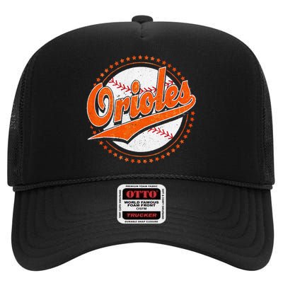 Orioles Last Name Personalized Costume First Name High Crown Mesh Back Trucker Hat