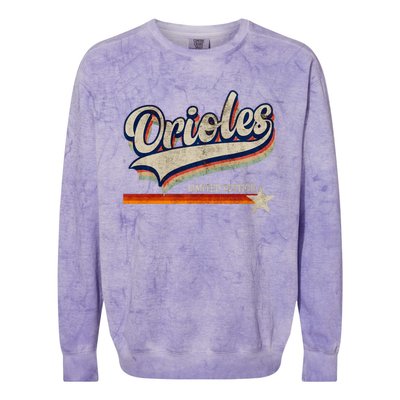 Orioles Last Name Pride Classic Orioles Limited Edition Colorblast Crewneck Sweatshirt