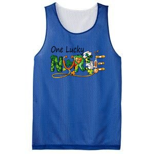 One Lucky Nurse St Patricks Day Irish Nurse Cute Gift Mesh Reversible Basketball Jersey Tank