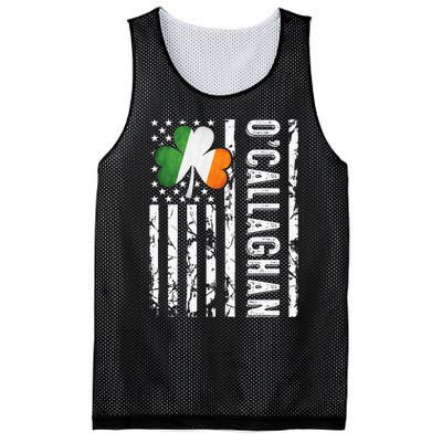 O'Callaghan Last Name Irish Pride Flag St Patrick's Day Mesh Reversible Basketball Jersey Tank