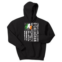 O'Callaghan Last Name Irish Pride Flag USA St Patrick's Day Kids Hoodie