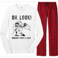 Oh Look Nobody Gives Funny Sarcastic Mocking Novelty Graphic Long Sleeve Pajama Set