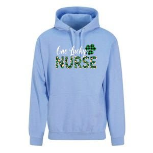 One Lucky Nurse Green Plaid Shamrock Happy St. Patrick's Day Unisex Surf Hoodie