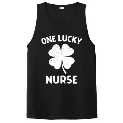 One Lucky Nurse St Patricks Day Green Shamrock Leaf PosiCharge Competitor Tank