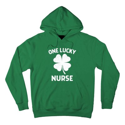 One Lucky Nurse St Patricks Day Green Shamrock Leaf Hoodie