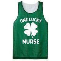 One Lucky Nurse St Patricks Day Green Shamrock Leaf Mesh Reversible Basketball Jersey Tank