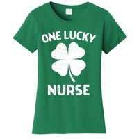 One Lucky Nurse St Patricks Day Green Shamrock Leaf Women's T-Shirt