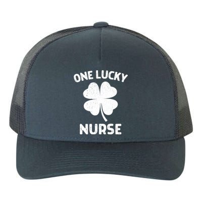 One Lucky Nurse St Patricks Day Green Shamrock Leaf Yupoong Adult 5-Panel Trucker Hat