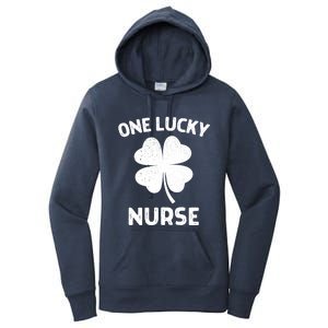 One Lucky Nurse St Patricks Day Green Shamrock Leaf Women's Pullover Hoodie