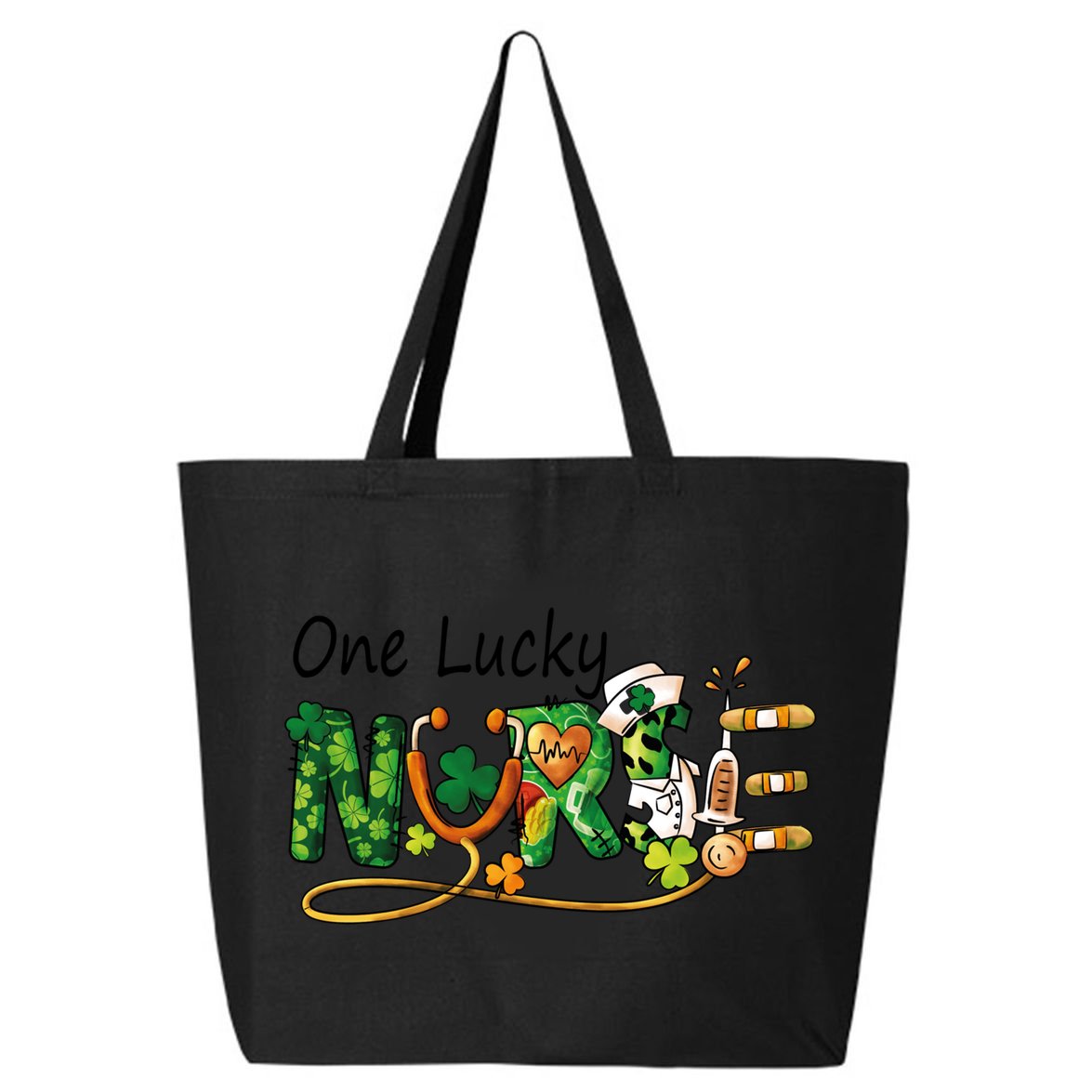 One Lucky Nurse St Patricks Day Irish Nurse Cute Gift 25L Jumbo Tote
