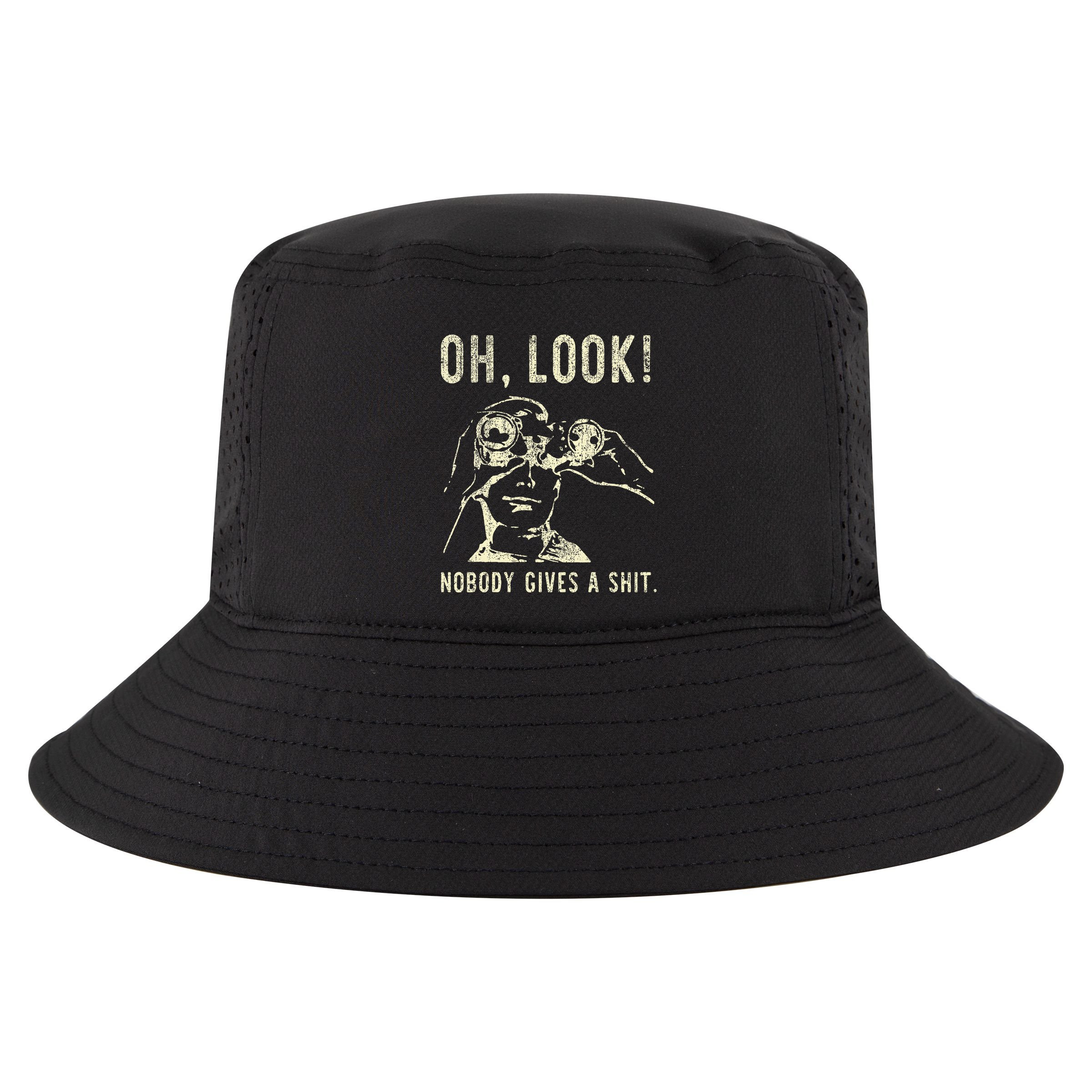 Oh Look Nobody Gives A Shit Sarcastic Retro Cool Comfort Performance Bucket Hat