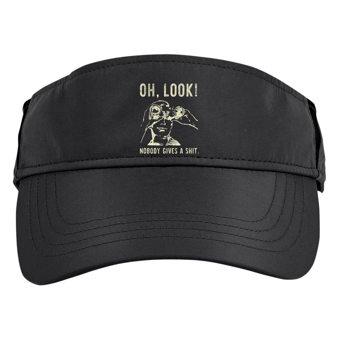 Oh Look Nobody Gives A Shit Sarcastic Retro Adult Drive Performance Visor
