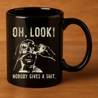 Oh Look Nobody Gives A Shit Sarcastic Retro 11oz C Handle Ceramic Mug