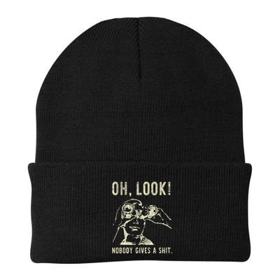 Oh Look Nobody Gives A Shit Sarcastic Retro Beanie