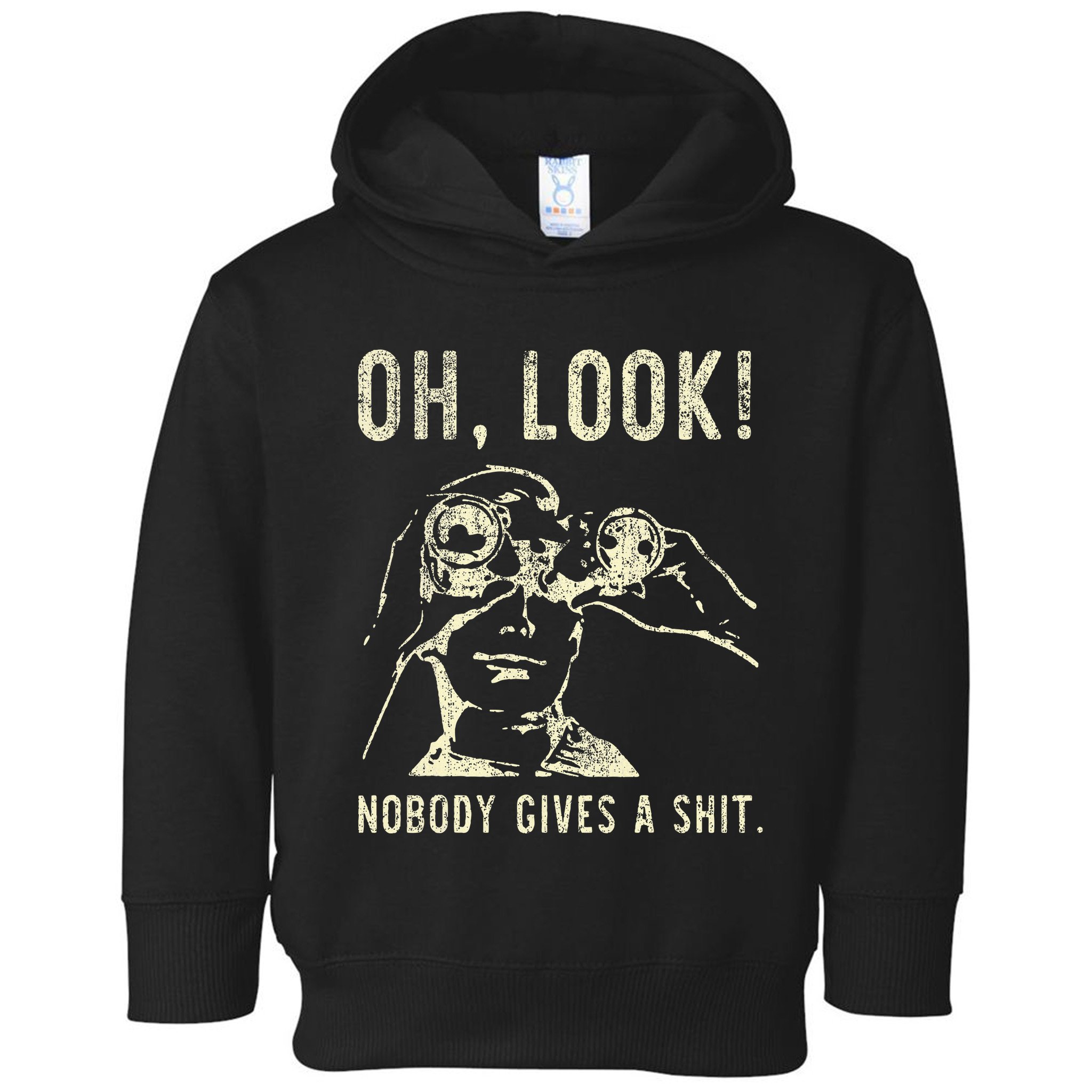 Oh Look Nobody Gives A Shit Sarcastic Retro Toddler Hoodie