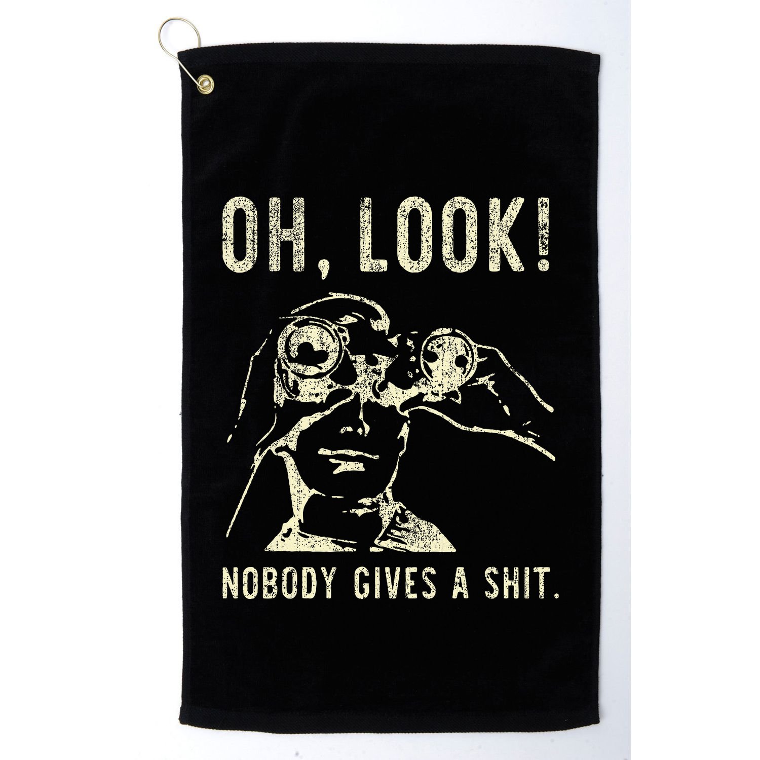 Oh Look Nobody Gives A Shit Sarcastic Retro Golf Towel