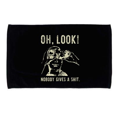 Oh Look Nobody Gives A Shit Sarcastic Retro Microfiber Hand Towel