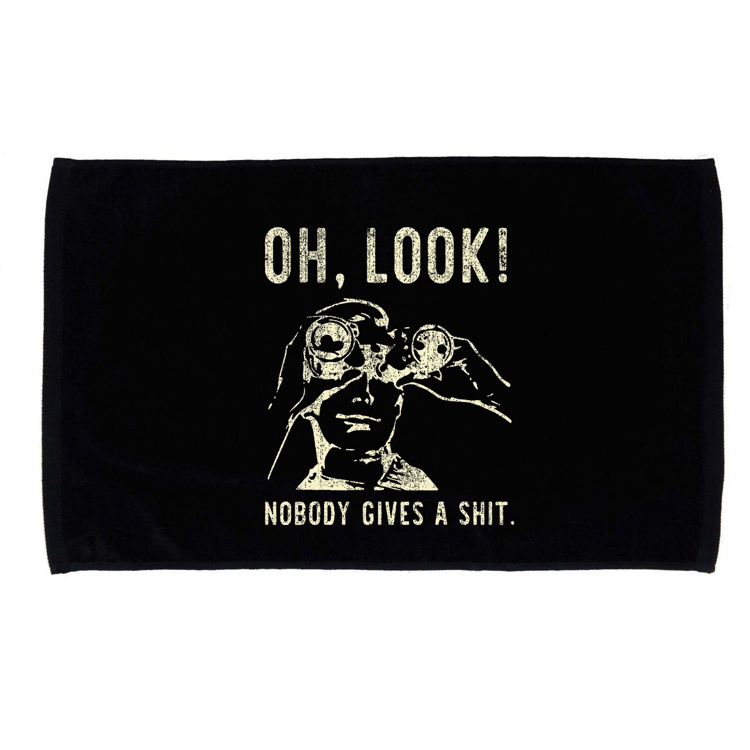 Oh Look Nobody Gives A Shit Sarcastic Retro Microfiber Hand Towel