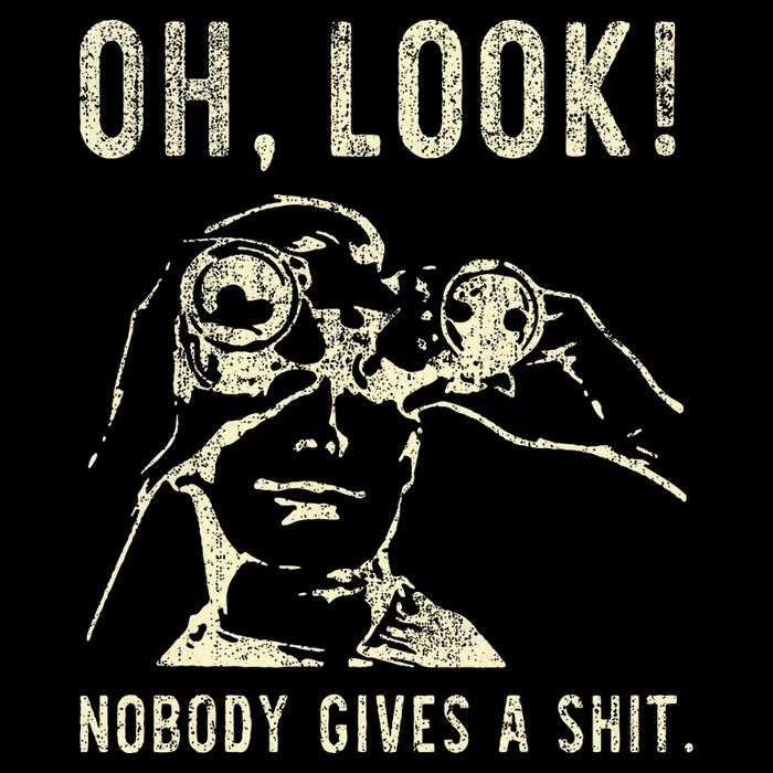 Oh Look Nobody Gives A Shit Sarcastic Retro Cropped Pullover Crew