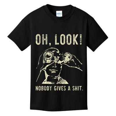 Oh Look Nobody Gives A Shit Sarcastic Retro Kids T-Shirt