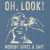 Oh Look Nobody Gives A Shit Sarcastic Retro Garment-Dyed Sweatshirt