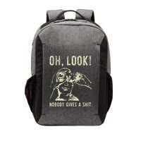 Oh Look Nobody Gives A Shit Sarcastic Retro Vector Backpack