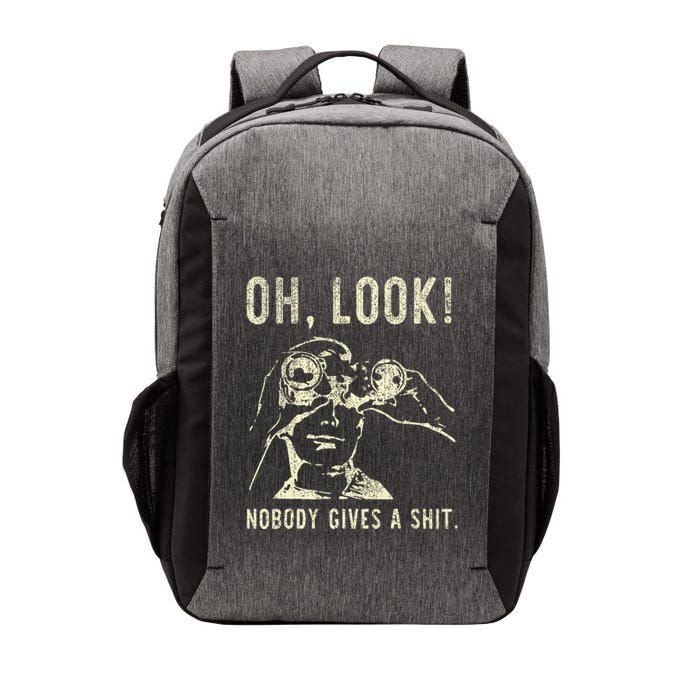 Oh Look Nobody Gives A Shit Sarcastic Retro Vector Backpack