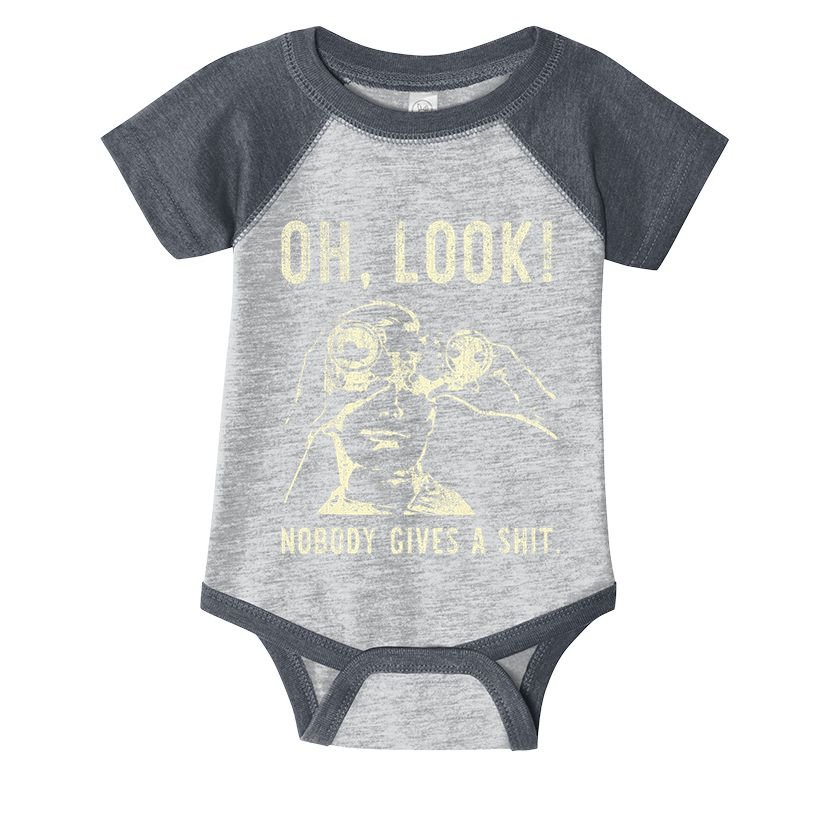 Oh Look Nobody Gives A Shit Sarcastic Retro Infant Baby Jersey Bodysuit