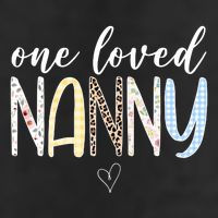 One Loved Nanny Cute Gift 7 Panel Mesh Trucker Snapback Hat