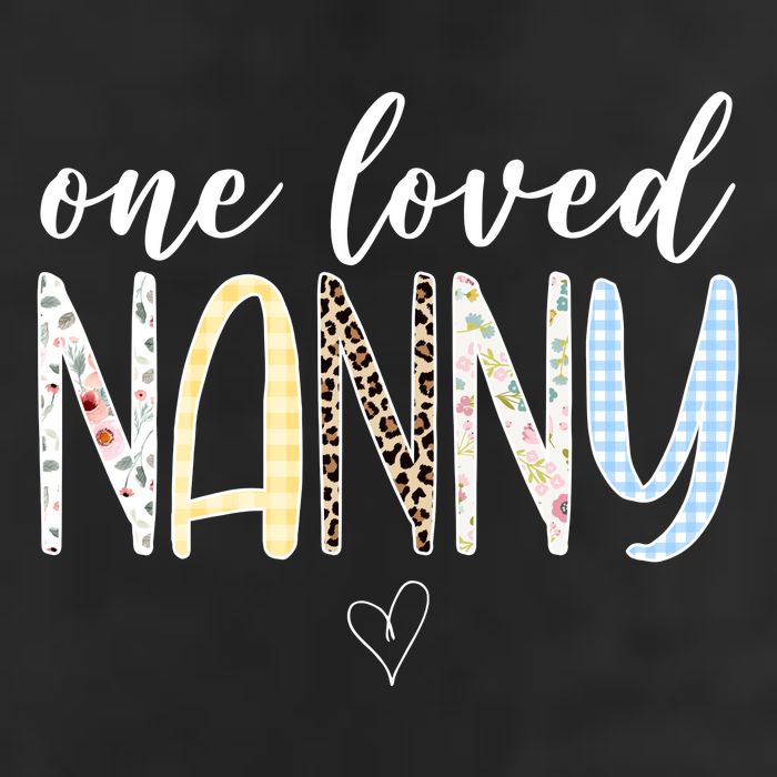 One Loved Nanny Cute Gift 7 Panel Mesh Trucker Snapback Hat