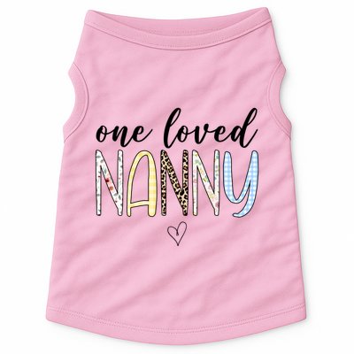 One Loved Nanny Cute Gift Doggie Tank