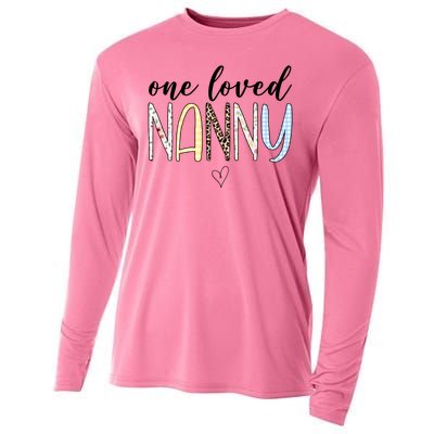 One Loved Nanny Cute Gift Cooling Performance Long Sleeve Crew