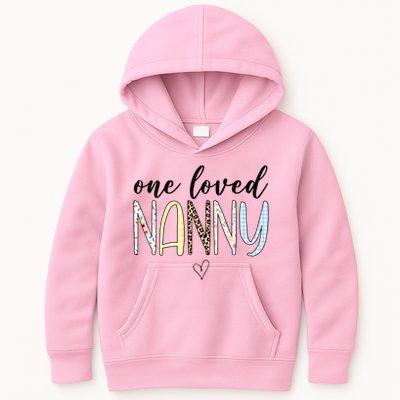 One Loved Nanny Cute Gift Kids Hoodie