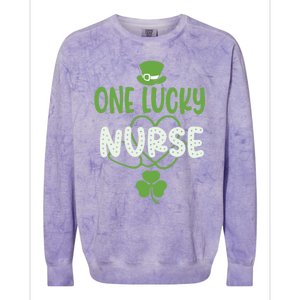 One Lucky Nurse Cute St Patrick’s Day Appreciation Nurses Gift Colorblast Crewneck Sweatshirt