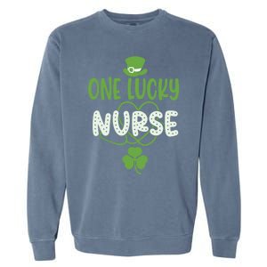 One Lucky Nurse Cute St Patrick’s Day Appreciation Nurses Gift Garment-Dyed Sweatshirt