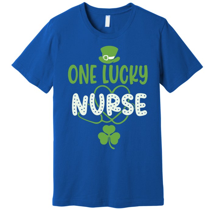 One Lucky Nurse Cute St Patrick’s Day Appreciation Nurses Gift Premium T-Shirt