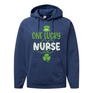 One Lucky Nurse Cute St Patrick’s Day Appreciation Nurses Gift Performance Fleece Hoodie