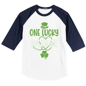 One Lucky Nurse Cute St Patrick’s Day Appreciation Nurses Gift Baseball Sleeve Shirt