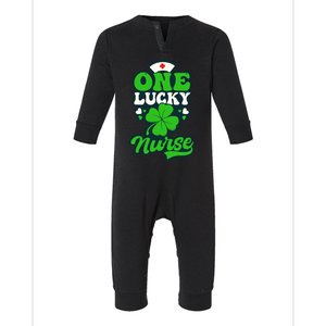 One Lucky Nurse Design St Patricks Nurse Gift Infant Fleece One Piece