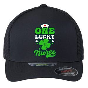 One Lucky Nurse Design St Patricks Nurse Gift Flexfit Unipanel Trucker Cap