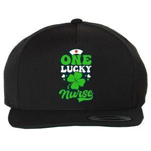 One Lucky Nurse Design St Patricks Nurse Gift Wool Snapback Cap