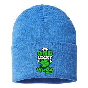 One Lucky Nurse Design St Patricks Nurse Gift Sustainable Knit Beanie