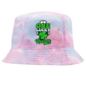 One Lucky Nurse Design St Patricks Nurse Gift Tie-Dyed Bucket Hat