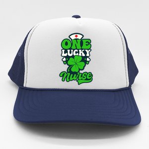 One Lucky Nurse Design St Patricks Nurse Gift Trucker Hat