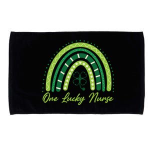 One Lucky Nurse Scrub St Patricks Day Nurses Rainbow Cute Gift Microfiber Hand Towel